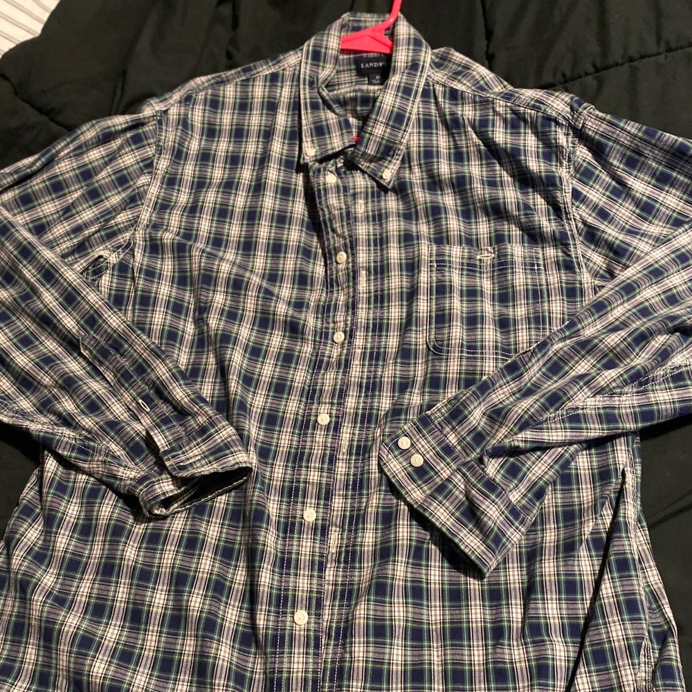 Lands End plaid button down!